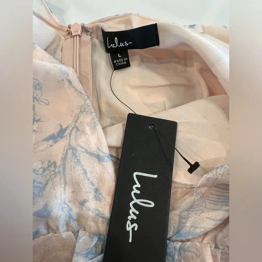 Charm Floral Tie Strap Maxi Dress Blush Blue - Picture 13 of 13